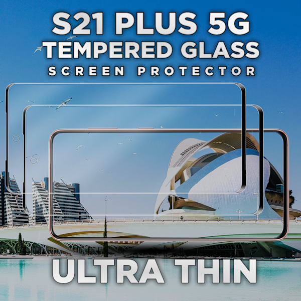 2-Pack SAMSUNG S21 PLUS Skærmbeskyttelse - Hærdet Glas 9H - Super kvalitet 3D