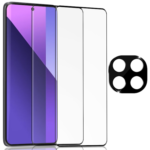 2-Pack XIAOMI REDMI NOTE 14 PRO PLUS Skærmbeskyttelse & 1-Pack linsebeskyttelse - Hærdet Glas 9H - Super kvalitet 3D