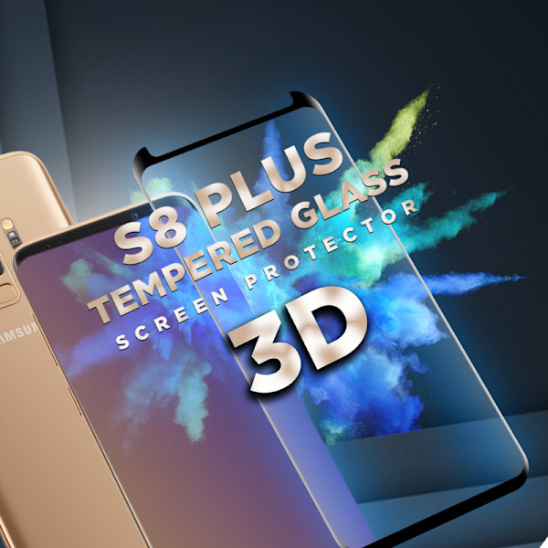 1-Pack SAMSUNG GALAXY S8 PLUS Näytönsuoja - Karkaistu Lasi 9H - Super laatu 3D
