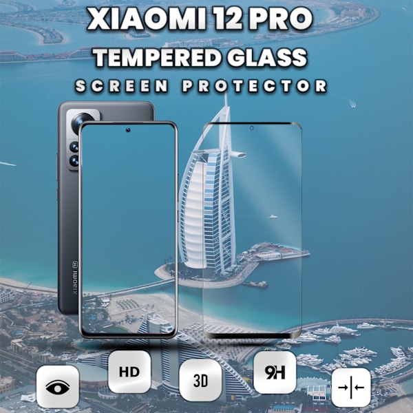 Xiaomi 12 PRO - Härdat glas 9H-Super kvalitet 3D Skärmskydd