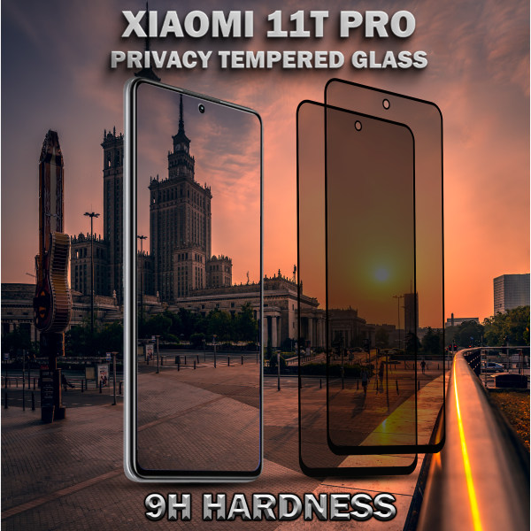 2-Pack Privacy Skärmskydd For Xiaomi 11T Pro - Härdat Glas 9H - Super Kvalitet 3D