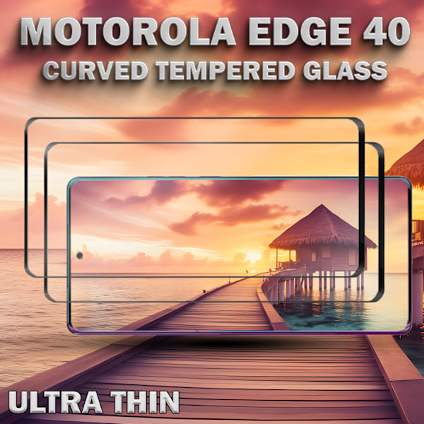 2-Pack Motorola Edge 40 - Härdat Glas 9H -Super kvalitet 3D Skärmskydd