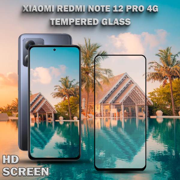 Xiaomi Redmi Note 12 Pro (4G) - Härdat Glas 9H-Super kvalitet 3D Skärmskydd