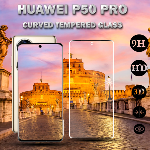 1-Pack HUAWEI P50 PRO Skærmbeskyttelse - Hærdet Glas 9H - Super kvalitet 3D