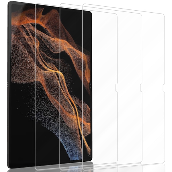 3-Pack Samsung Tab S8 Ultra Skärmskydd - Härdat Glas 9H - Super kvalitet 3D