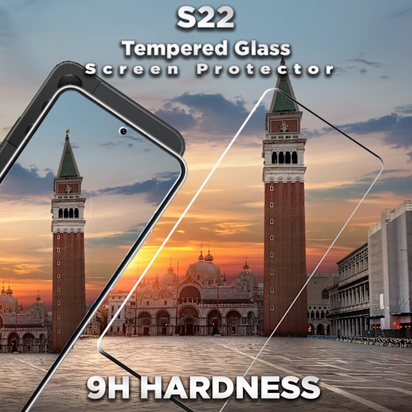 1-Pack SAMSUNG S22 Skærmbeskyttelse - Hærdet Glas 9H - Super kvalitet 3D