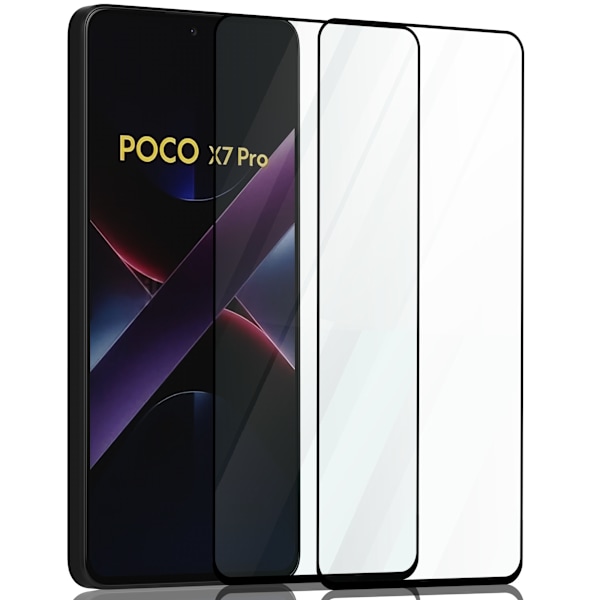 2-Pack Xiaomi Poco X7 Pro Näytönsuoja - Karkaistu Lasi 9H - Super laatu 3D