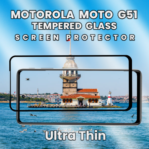 Motorola Moto G51 - Härdat Glas 9H -Super kvalitet 3D Skärmskydd