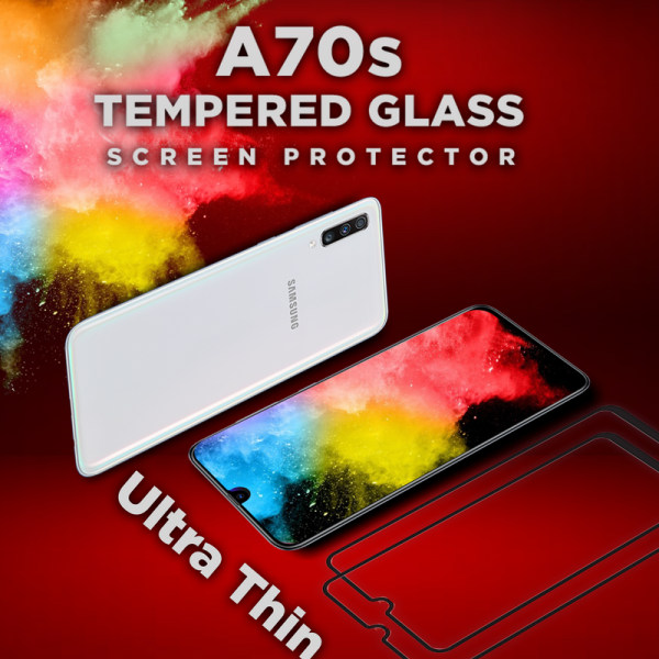 2 Pack Samsung Galaxy A70s -Härdat Glas 9H–Super Kvalitet 3D