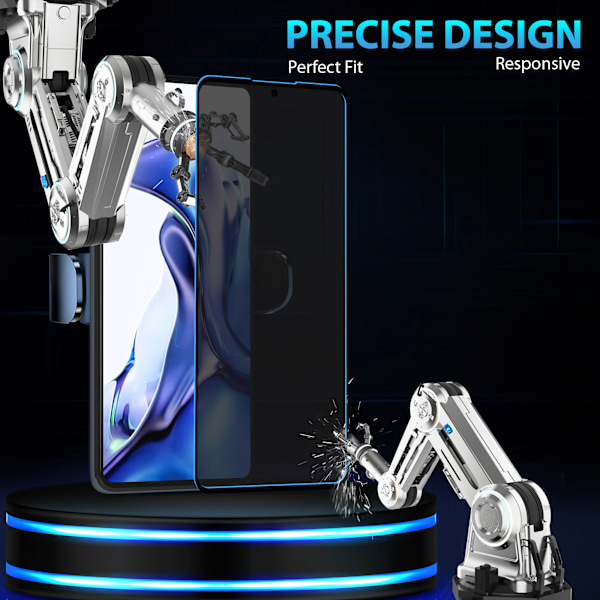 2-Pack Xiaomi 11T Privacy Skärmskydd - Härdat Glas 9H - Super kvalitet 3D