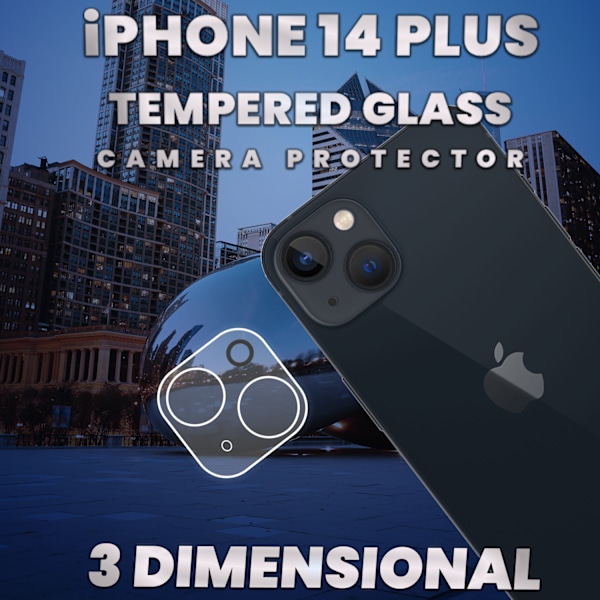 iPhone 14 Plus Linsskydd - 9H Härdat Glas- Super 3D Linsskydd