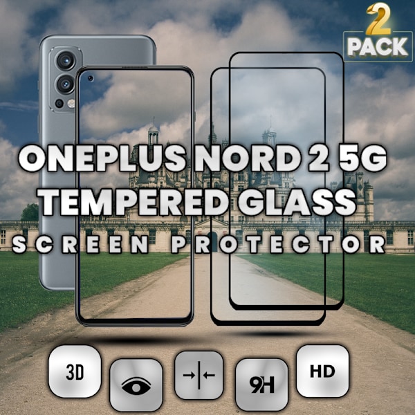 2-Pack ONEPLUS NORD 2 Skærmbeskyttelse - Hærdet Glas 9H - Super kvalitet 3D
