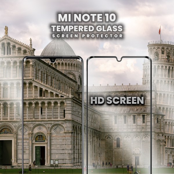 1-Pack XIAOMI MI NOTE 10 Skærmbeskyttelse - Hærdet Glas 9H - Super kvalitet 3D