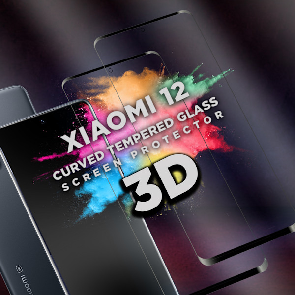 2 Pack Xiaomi 12 - Härdat glas 9H-Super kvalitet 3D Skärmskydd