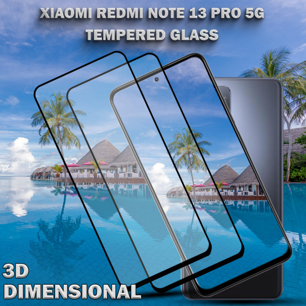 2-Pack Xiaomi Redmi Note 13 Pro 5G- Härdat glas 9H - Super kvalitet 3D Skärmskydd