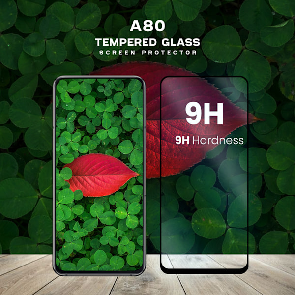 Samsung Galaxy A80 - Härdat glas 9H-Super kvalitet 3D Skärmskydd