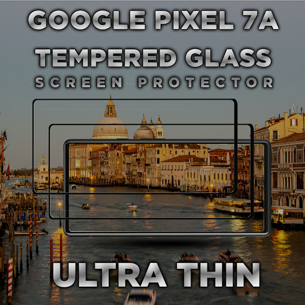 2-Pack Google Pixel 7A - Härdat glas 9H - Super kvalitet 3D Skärmskydd