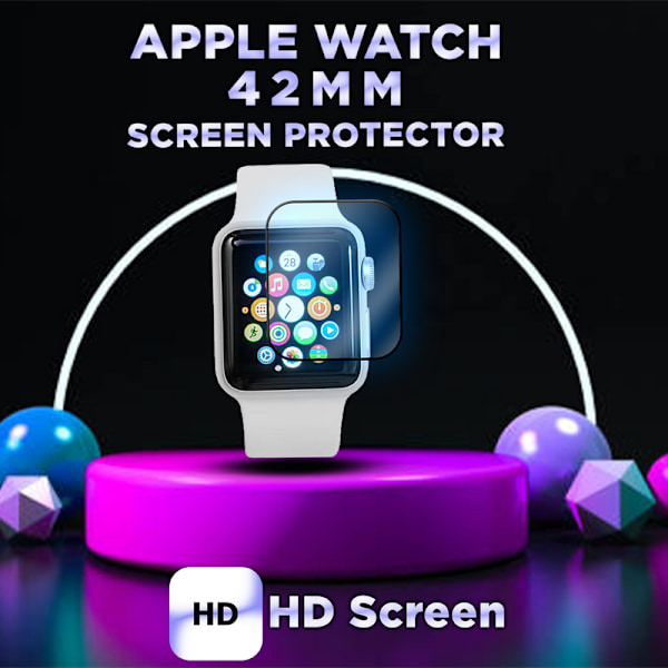 1-Pack APPLE WATCH 42MM Skærmbeskyttelse - Hærdet Glas 9H - Super kvalitet 3D