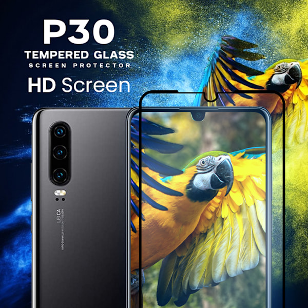 Huawei P30 - Härdat glas 9H – 3D Super kvalitet