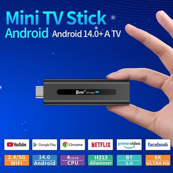 Streaming enhet TV Stick 8K med HDMI och Bluetooth 5.0