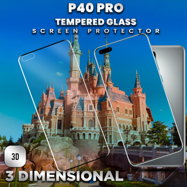Huawei P40 Pro - Härdat glas 9H – Super kvalitet 3D Skärmskydd