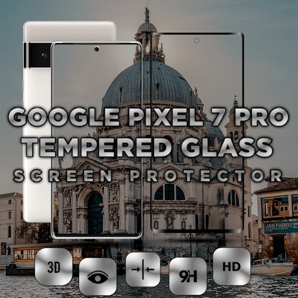 Google Pixel 7 Pro - Härdat Glas 9H - Super kvalitet 3D Skärmskydd