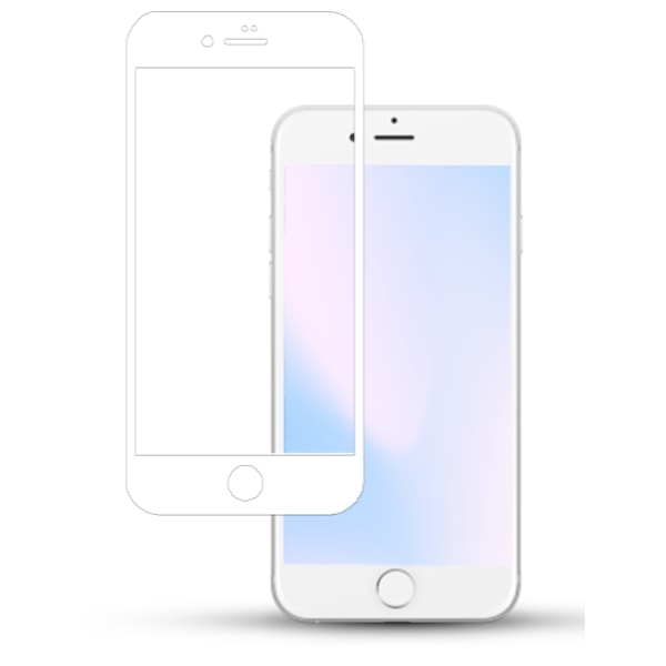 1-Pack IPHONE SE WHITE Skärmskydd - Härdat Glas 9H - Super kvalitet 3D