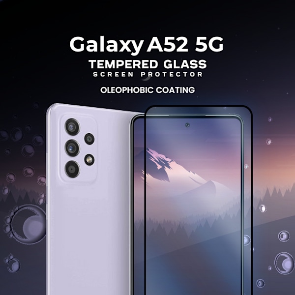 1-Pack SAMSUNG GALAXY A52 Näytönsuoja - Karkaistu Lasi 9H - Super laatu 3D
