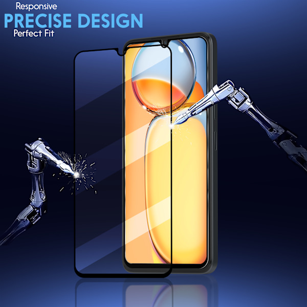 2-Pack Xiaomi Redmi 13C Skärmskydd & 2-Pack linsskydd - Härdat Glas 9H - Super kvalitet 3D