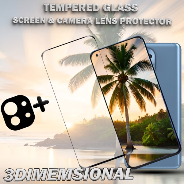 1-Pack XIAOMI MI 11 LITE Skärmskydd & 1-Pack linsskydd - Härdat Glas 9H - Super kvalitet 3D