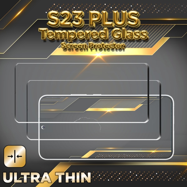 2-Pack Samsung S23 Plus - 9H Härdat Glass - 3D Super Kvalitet Skärmskydd