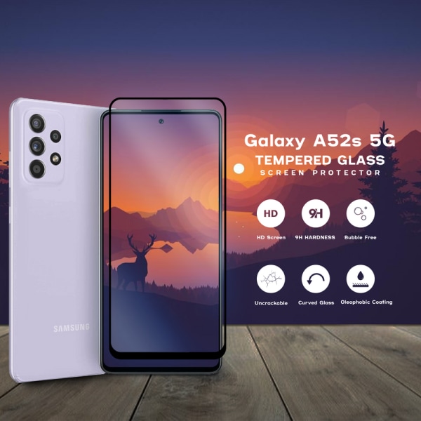 Samsung Galaxy A52s 5G - Härdat glas 9H - Super kvalitet 3D
