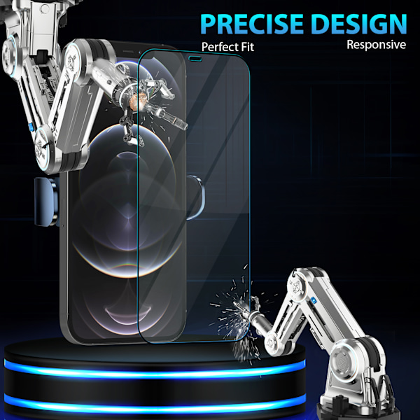 2-Pack Iphone 12 Pro Max Skærmbeskyttelse & 2-Pack linsebeskyttelse - Hærdet Glas 9H - Super kvalitet 3D