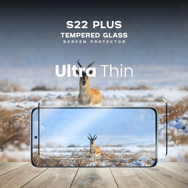 1-Pack SAMSUNG S22 PLUS Näytönsuoja - Karkaistu Lasi 9H - Super laatu 3D