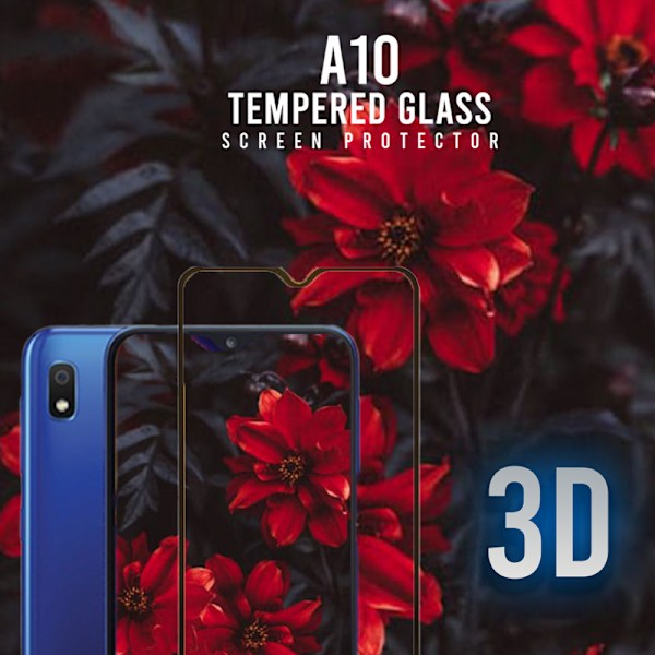 Samsung Galaxy A10 - Härdat Glas 9H-Super Kvalitet 3D Skärmskydd