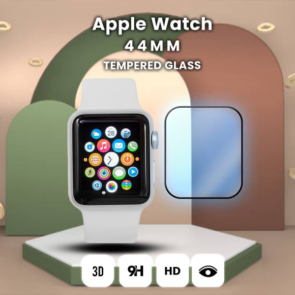 Apple Watch 44mm -Härdat glas 9H – Super kvalitet 3D Skärmskydd