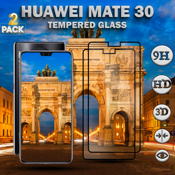 2-Pack Huawei Mate 30 Skärmskydd - Härdat Glas 9H - Super kvalitet 3D