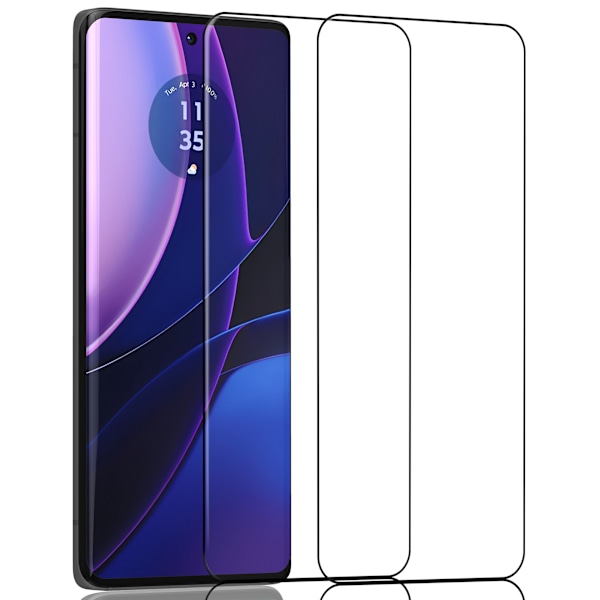 2-Pack Motorola Edge 40 Näytönsuoja - Karkaistu Lasi 9H - Super laatu 3D