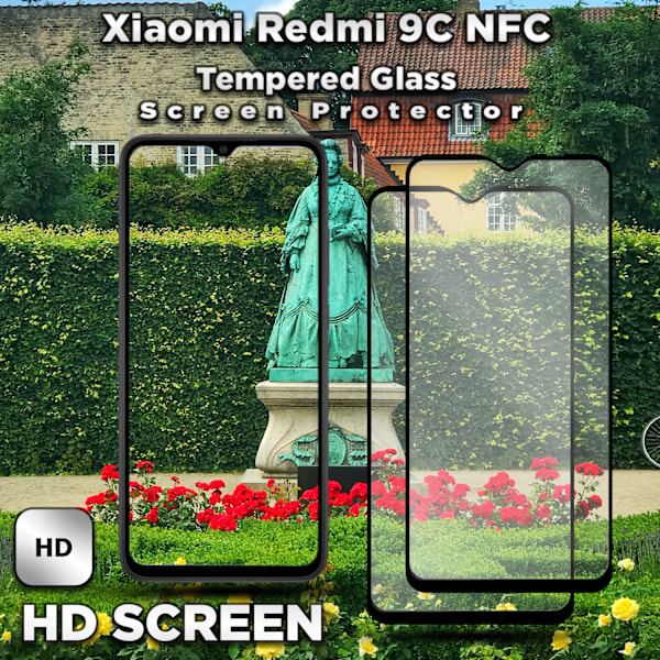 2-Pack Xiaomi Redmi 9C NFC - Härdat Glas 9H - Super kvalitet 3D Skärmskydd