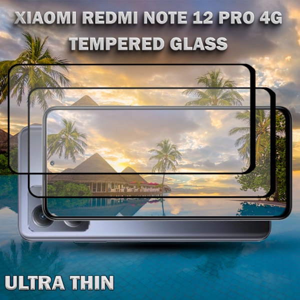 2-Pack Xiaomi Redmi Note 12 Pro (4G) - Härdat Glas 9H-Super kvalitet 3D Skärmskydd