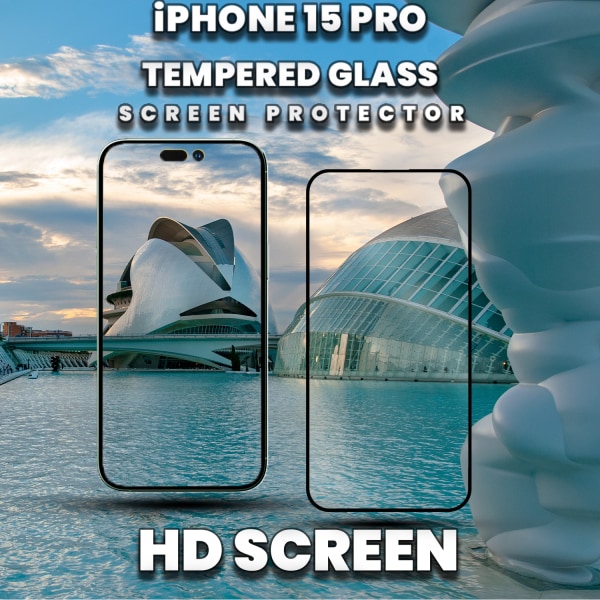 iPhone 15 Pro - 9H Härdat Glass - Super kvalitet 3D