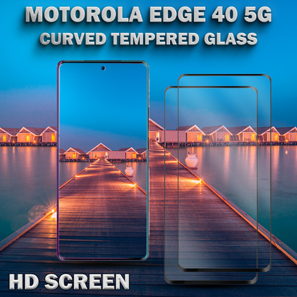 2-Pack Motorola Edge 40 (5G) - Härdat Glas 9H -Super kvalitet 3D Skärmskydd