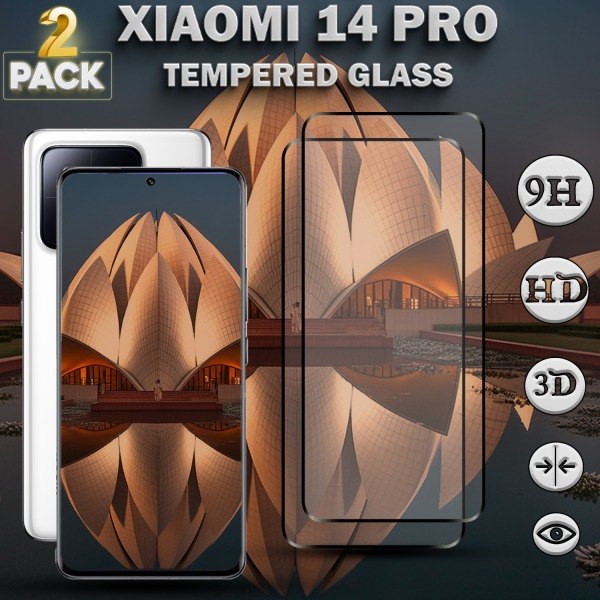 2-Pack XIAOMI 14 PRO Skärmskydd - Härdat Glas 9H - Super kvalitet 3D
