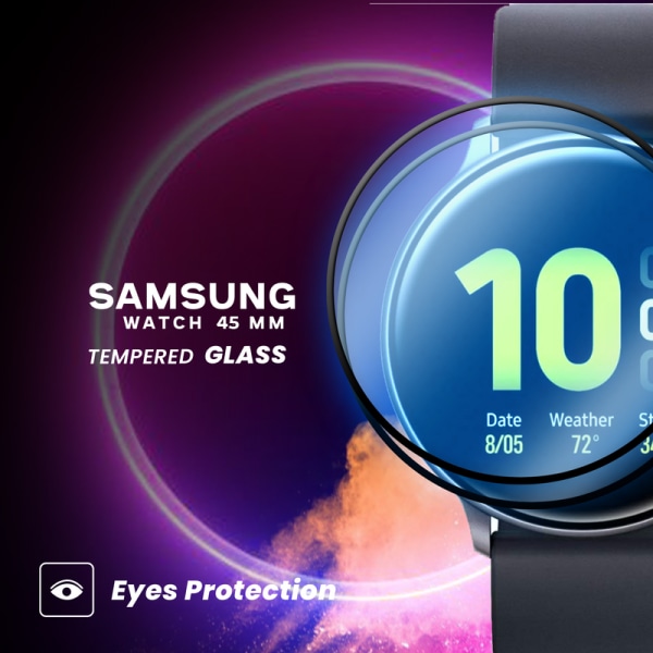 2 Pack Samsung Watch 45mm - Härdat glas 9H - Super kvalitet