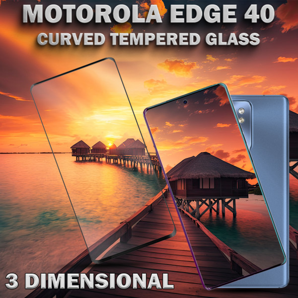 Motorola Edge 40 - Härdat Glas 9H -Super kvalitet 3D Skärmskydd