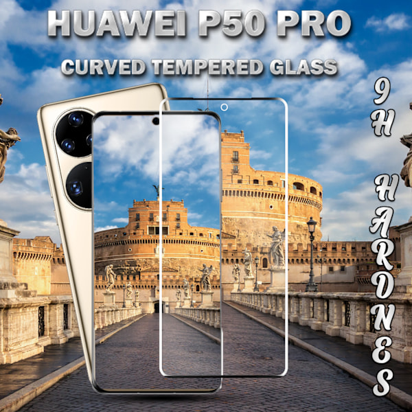 1-Pack HUAWEI P50 PRO Skærmbeskyttelse - Hærdet Glas 9H - Super kvalitet 3D