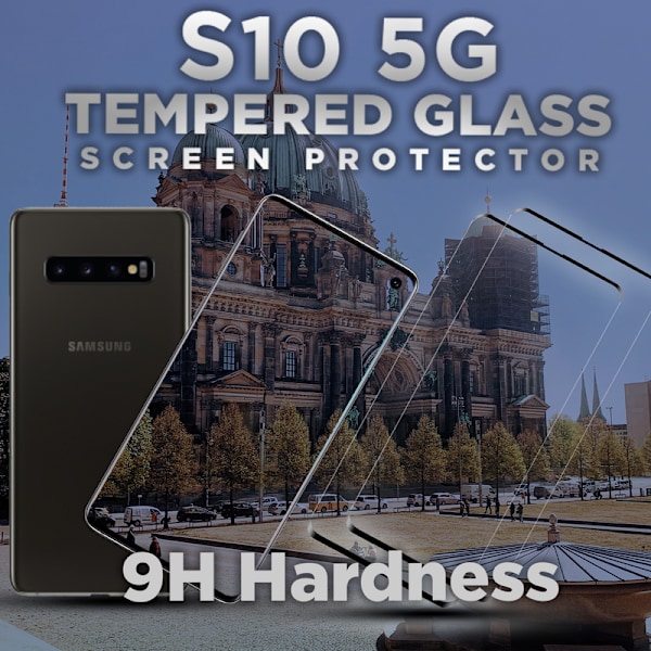 2 Pack Samsung Galaxy S10 5G -Härdat glas 9H –Super kvalitet 3D