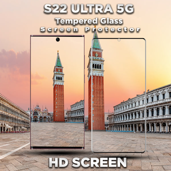 1-Pack SAMSUNG S22 ULTRA Näytönsuoja - Karkaistu Lasi 9H - Super laatu 3D
