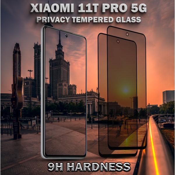 2-Pack Privacy Skärmskydd For Xiaomi 11T Pro (5G) - Härdat Glas 9H - Super Kvalitet 3D