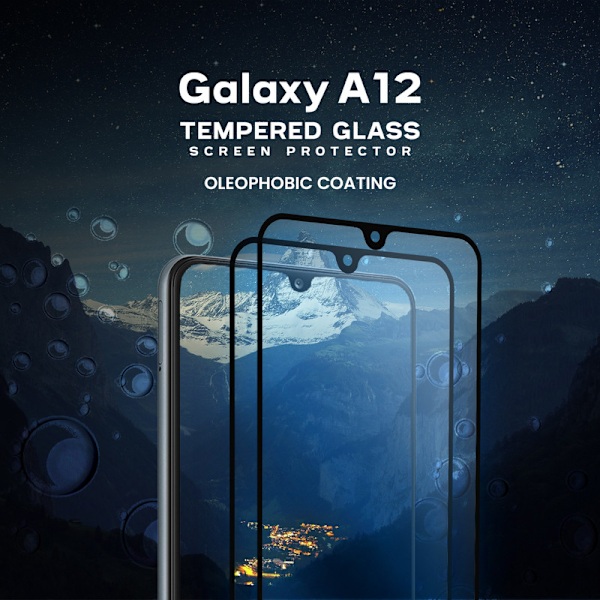 2-Pack Samsung Galaxy A12 - Härdat glas 9H - Top kvalitet